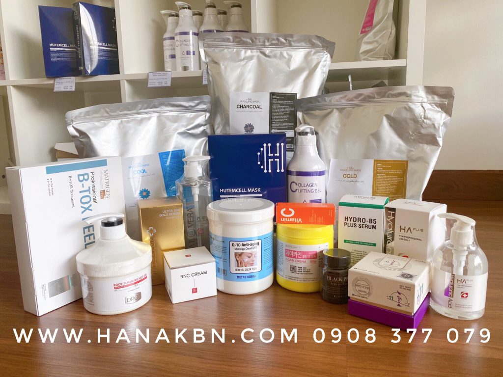 Hình ảnh mỹ phẩm đặc trị và dưỡng dành cho spa tại công ty HanaKBN