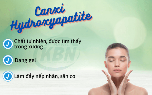 Canxi Hydroxyapatite cũng là một phân tử tự nhiên và giống như Axit Hyaluronic