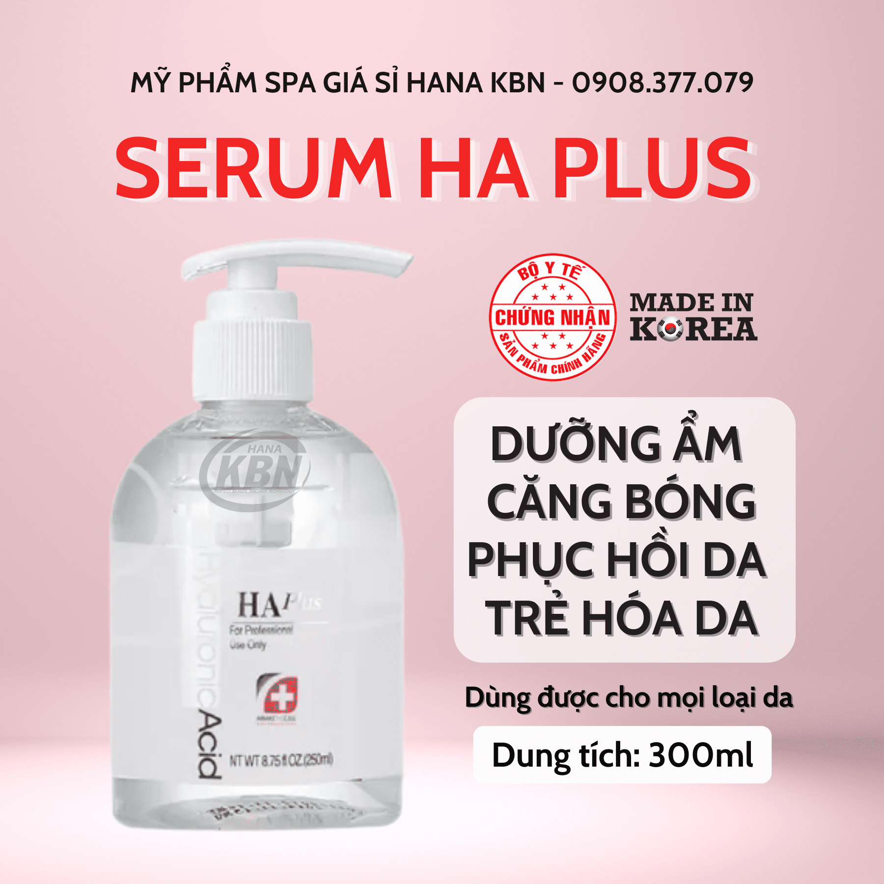 Serum HA Plus căng bóng, dưỡng ấm, trẻ hóa da