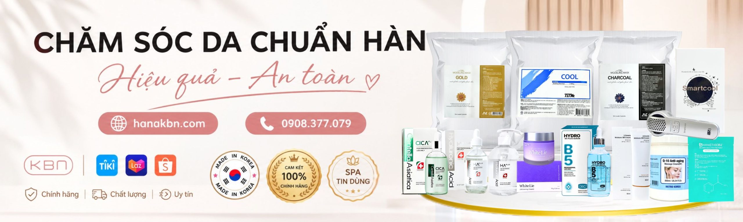 Banner mỹ phẩm Hàn Quốc Hana KBN